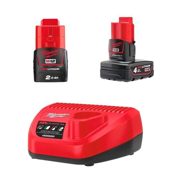 Набір акумуляторний MILWAUKEE M12 BPP2L-422X (шурупокрут/пістолет для нютів/2акум.12В 4Аг+2Аг/зарядк 4933481028 фото