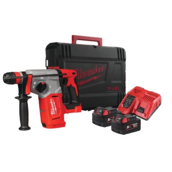 Перфоратор аккумуляторный MILWAUKEE M18 FIXTEC BLHX-502X (2 аккумулятора 18 В 5 Ач/зарядное устройство/кейс/2,3 Дж) 4933499459 фото