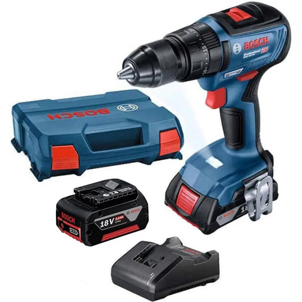 Шурупокрут акумуляторний BOSCH GSB 18V-50 (ударний 2акум.18В 2Аг+5Аг/зарядка/кейс) 06019H5103 фото