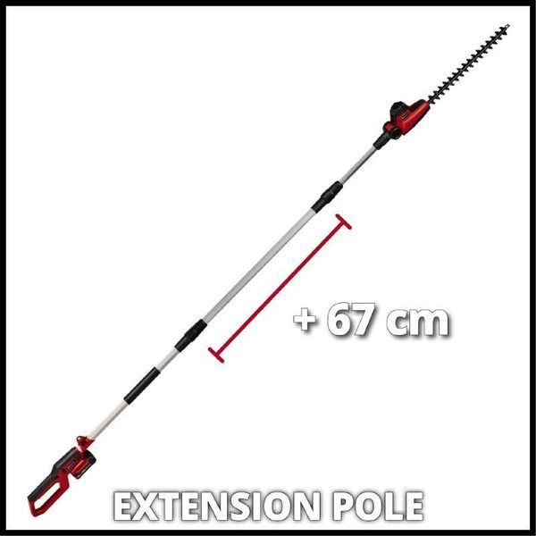 Кусторез аккумуляторный EINHELL GC-HH 18/45 LiT-Solo телескопическая штанга 3410585 фото