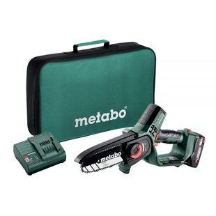 Пила цепная аккумуляторная METABO MS18LTX15 (1акум.18В 2Ач/зарядный/мини/150мм) 600856500 фото