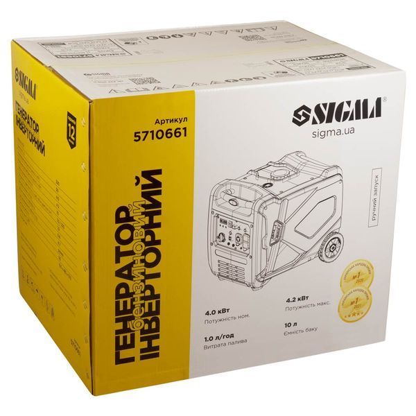 Бензиновый инверторный генератор SIGMA 5710661 (4,0&ndash;4,2 кВт) 5710661 фото