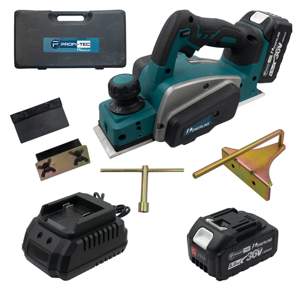 Рубанок аккумуляторный PROFI-TEC PCP-36V (2акум.18В 5Ач/зарядка/кейс) PCP-36V фото