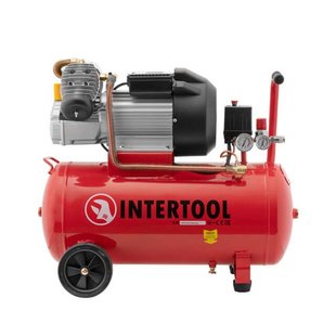 Компресор V-подібний 50л INTERTOOL PT-0007 (3кВт/10атм/420л/хв) PT-0007 фото