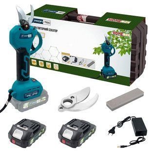 Секатор PROFI-TEC HES20BL (2акум.20В 2Аг/зарядний/кейс) 006307 фото