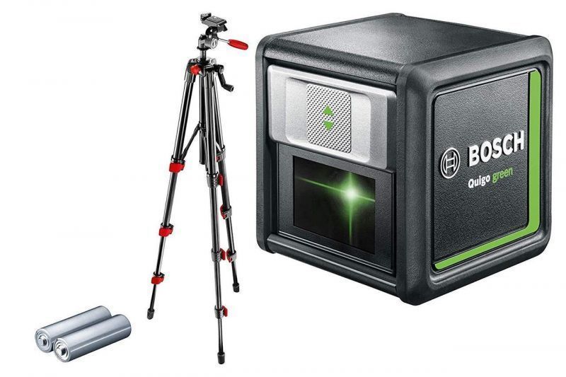 Уровень лазерный BOSCH Quigo green (зеленый луч/штатив) 0603663C03 фото