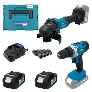 Набір акумуляторний PROFI-TEC Combo Set 2/8 (DGA201BL/PCD2820/2акум.20В 4Аг/зарядний/кейс) 007056 фото