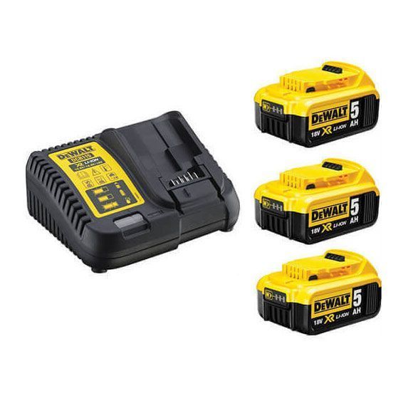 Набір DEWALT DCB115P3 (3акум.18В 5Аг/зарядка DCB115) DCB115P3 фото