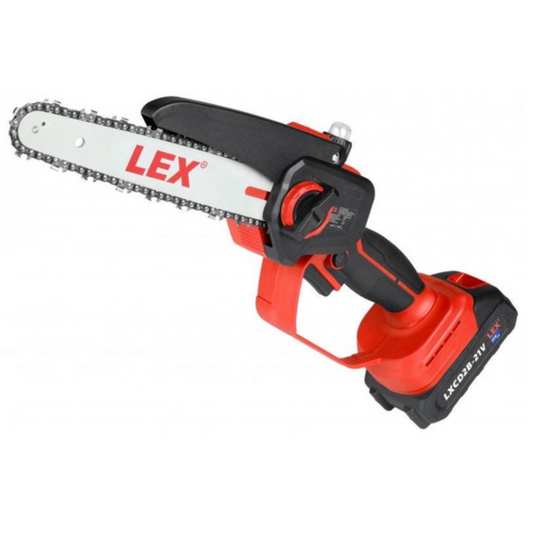 Пила цепная аккумуляторная E.C. LEX LXCMS8-21V (2акум.21В 2Ач/зарядный/кейс/20см) LXCMS8-21V фото