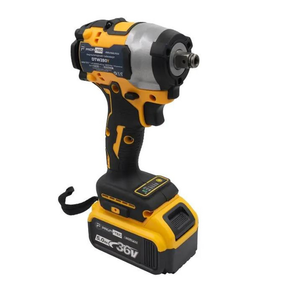 Гайкокрут акумуляторний PROFI-TEC DTW-280Y (2акум.18В 5Аг/зарядка/кейс) DTW-280Y фото