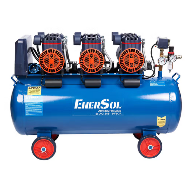 Компрессор 150л ENERSOL ES-AC1265-150-6OF (5.04кВт/1265л/мин /6 цилиндров/бесмасляный) ES-AC1265-150-6OF фото