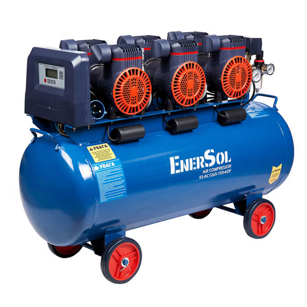 Компрессор 150л ENERSOL ES-AC1265-150-6OF (5.04кВт/1265л/мин /6 цилиндров/бесмасляный) ES-AC1265-150-6OF фото