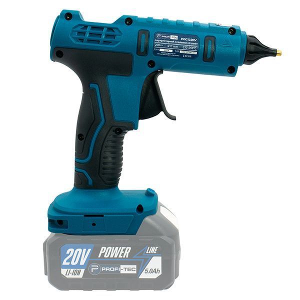 Пістолет клейовий акумуляторний PROFI-TEC PGG1120V (20В/каркас) 006109 фото