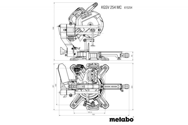 Пила торцовочная с протяжкой METABO KGSV 254 MC (регулировка) 615254000 фото