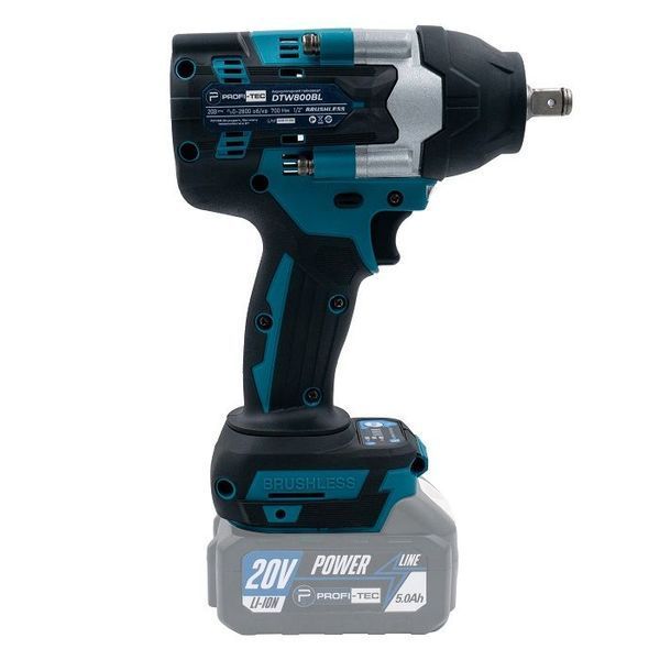 Набір акумуляторний PROFI-TEC Combo Set 3/3 (DTW800/DHP485BL/DGA20BL/2акум.20В 5Аг/зарядний/кейс) W00012962 фото