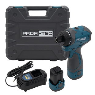 Шурупокрут PROFI-TEC PPCD5516Q (під біту/2акум.16В 2Аг/зарядний/кейс) 007153 фото