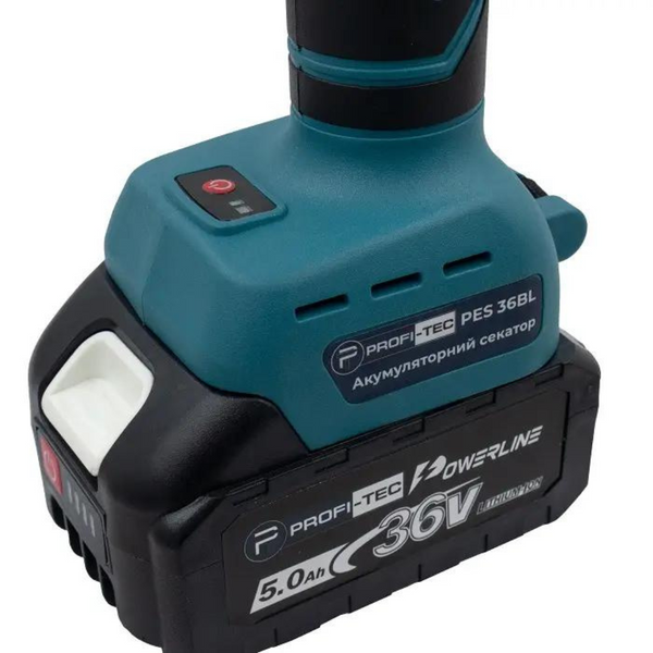 Секатор аккумуляторный PROFI-TEC PES36BL(2*5A+зарядное) PES36BL фото