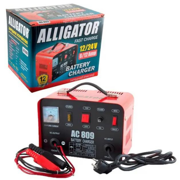 Пристрій зарядний автомобільний ALLIGATOR AC809 (12-24В/20А) AC809 фото