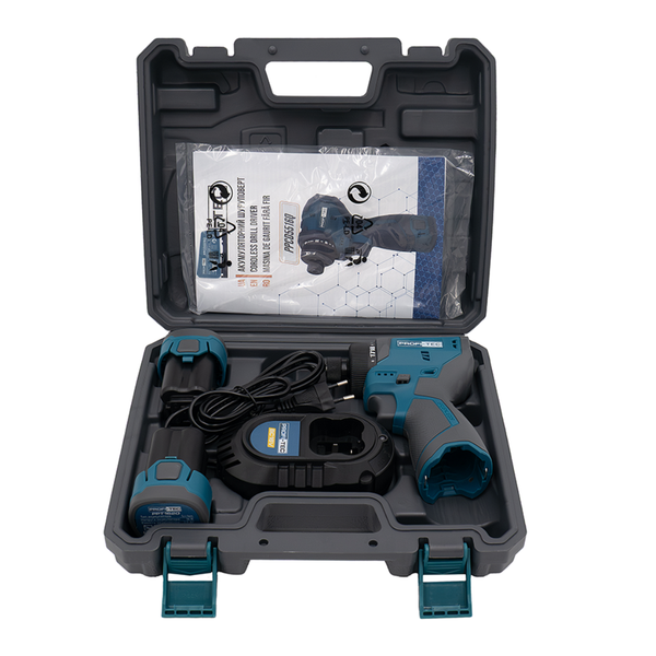 Шуруповерт PROFI-TEC PPCD5516Q (под биту/2аккум.16В 2Аг/зарядное/кейс) 007153 фото