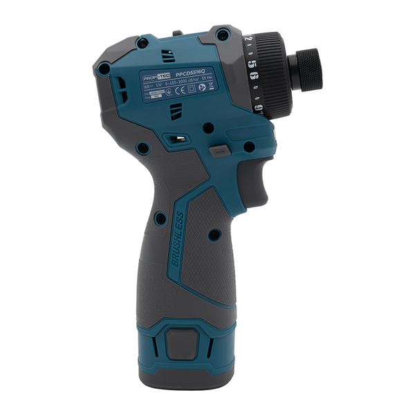 Шуруповерт PROFI-TEC PPCD5516Q (под биту/2аккум.16В 2Аг/зарядное/кейс) 007153 фото