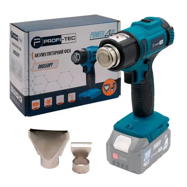 Фен аккумуляторный PROFI-TEC DHG550PT (20В/каркас) 005933 фото