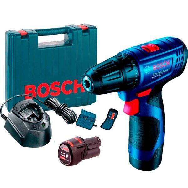 Шуруповерт аккумуляторный BOSCH GSR 120-LI (набор бит) (набор бит) 06019G8002 фото