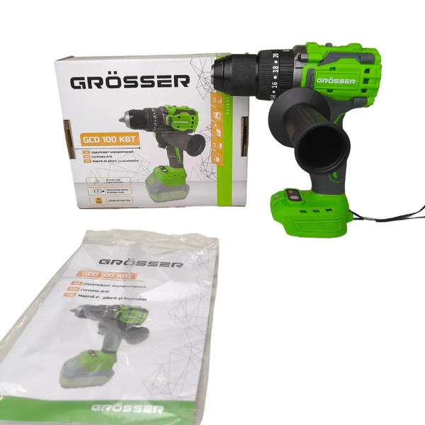 Шурупокрут GROSSER GCD 100 KBT (20В/каркас/100Нм) G0263 фото