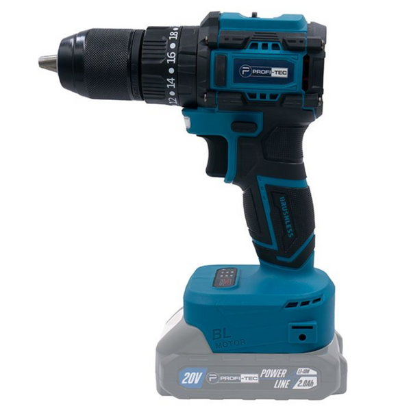 Шурупокрут акумуляторний PROFI-TEC PCD5220BL (2акум.20В 2Аг/зарядний/кейс) 006294 фото