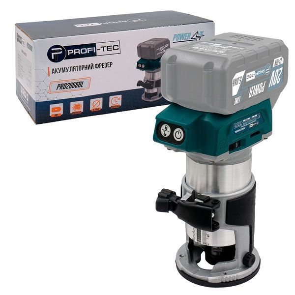 Фрезер аккумуляторный PROFI-TEC PRD2068BL (20В/каркас) 005707 фото