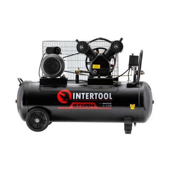Компресор ремінний 100л INTERTOOL PT-0014 (3кВт/10атм/500л/хв) PT-0014 фото