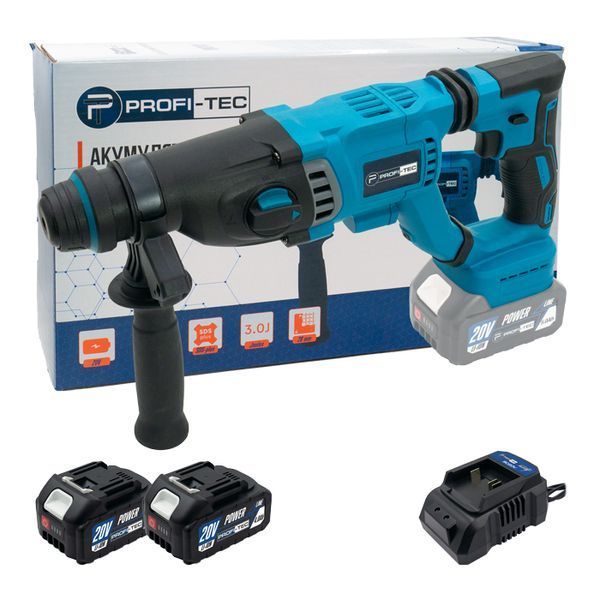 Перфоратор PROFI-TEC PBH201BL (2акум.20В 4Ач/зарядный/картон) 006961 фото