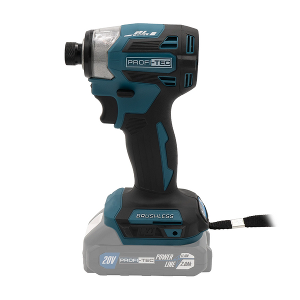 Шурупокрут акумуляторний імпульсний PROFI-TEC PID1820BL 007047 (2акум.20В 4Аг PT2040EP/зарядний/кейс 007047 фото
