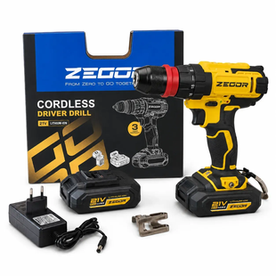 Шурупокрут ZEGOR CDP-21Q (2акум.21В 2Аг/зарядний/кейс/з'ємний патрон) CDP-21Q фото
