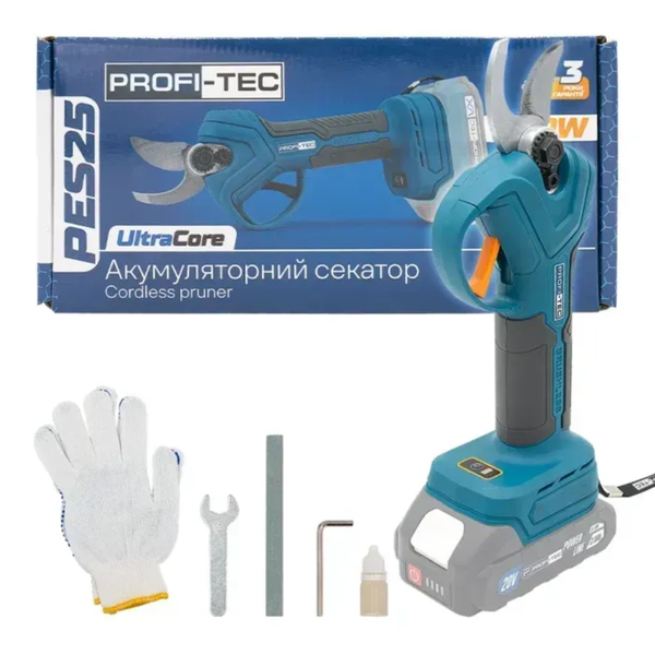 Секатор PROFI-TEC PES25 007629 (20В/каркас) 007629 фото