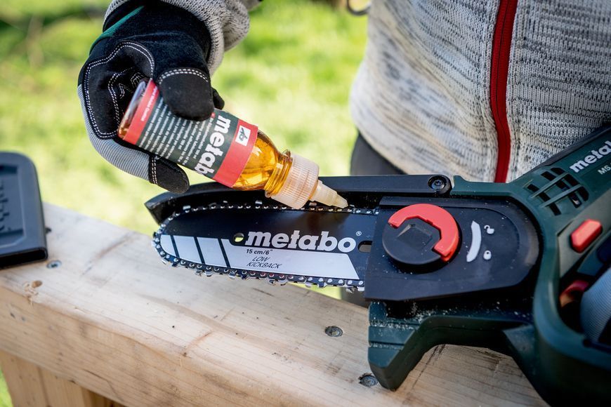 Пила цепная аккумуляторная METABO MS18LTX15 (каркас/мини/150мм/кейс) 600856840 фото