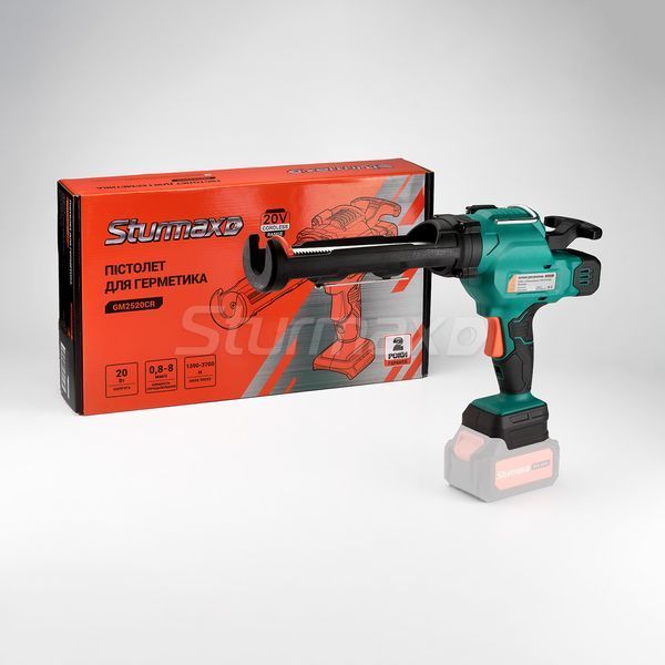 GM2520CR Пістолет для герметика акум. 20В, без акум. та зарядки Sturmax GM2520CR фото