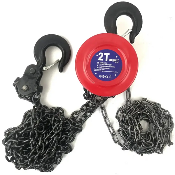 Лебідка ручна ланцюгова 2т EURO CRAFT W00001912 фото