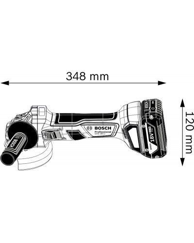 Шлифмашина угловая аккумуляторная BOSCH GWS 180 Li (18В/каркас) 06019H9020 фото