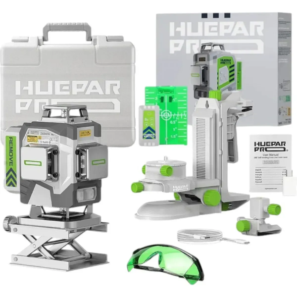 Рівень лазерний HUEPAR ZK04CG 492010 (4D/зелений) 492010 фото