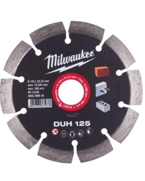 Диск відрізний алмазний 125*22мм сегментний MILWAUKEE DUH 125 4932399540 фото
