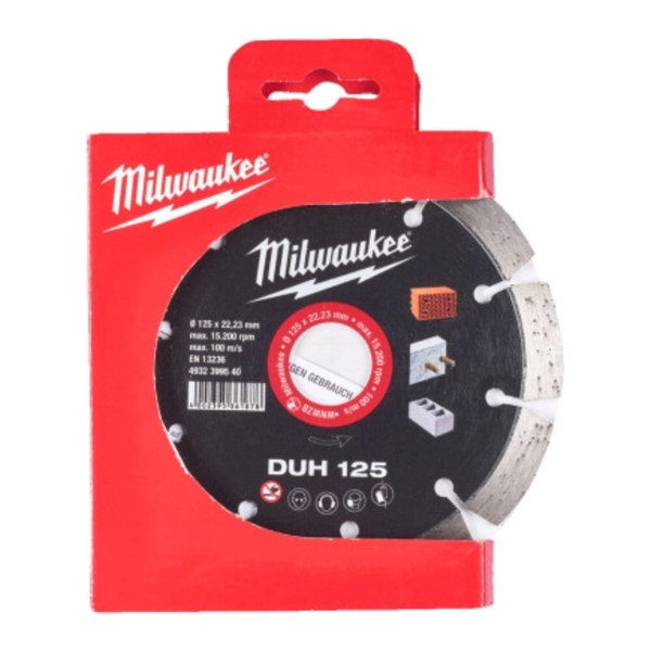 Диск відрізний алмазний 125*22мм сегментний MILWAUKEE DUH 125 4932399540 фото