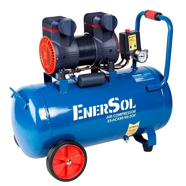 Компресор 50л ENERSOL ES-AC430-2OF (1.68кВт/430л/хв/безмасляний) ES-AC430-50-2OF фото