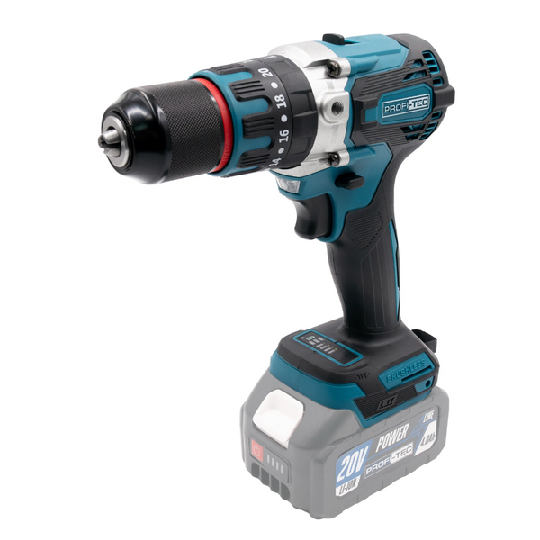Шуруповерт PROFI-TEC DHP485BL (2 аккумулятора 20 В 4 Ач/зарядное устройство/кейс) 006269 фото