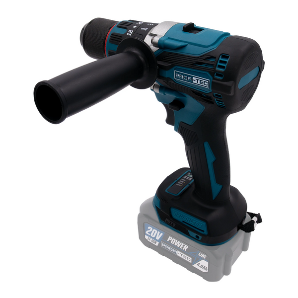 Шуруповерт PROFI-TEC DHP485BL (2 аккумулятора 20 В 4 Ач/зарядное устройство/кейс) 006269 фото