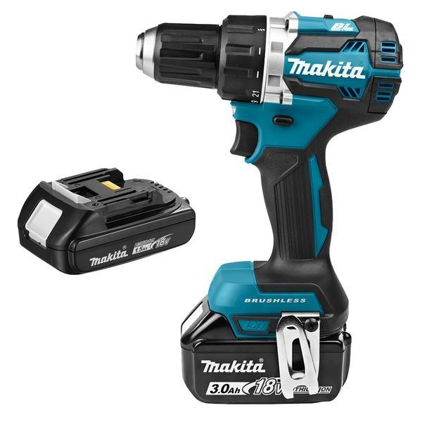 Шуруповерт аккумуляторный MAKITA DDF484RX4 (2акум.18В 3Ач+1.5Ач/зарядка/кейс) DDF484RX4 фото