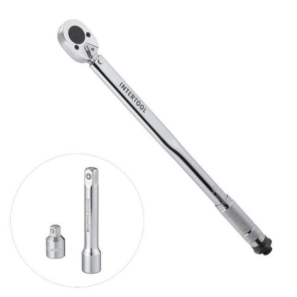 Ключ динамометрический 1/2&raquo; INTERTOOL XT-9007 (28-210Нм/удлинитель 125мм/переходник 1/2&laquo;-3/8&raquo;) XT-9007 фото