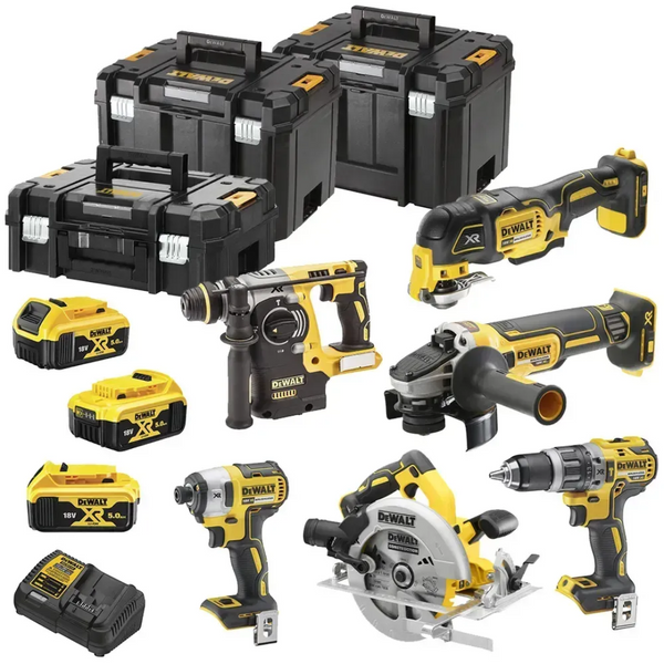 Набір акумуляторний DEWALT DCK 685P3 (6 інструментів/3акум.18В 5Аг/зарядний/3 кейси/візок) DCK 685P3 фото