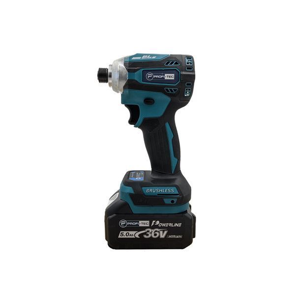 Шурупокрут акумуляторний імпульсний PROFI-TEC PCW36V (2акум.18В 5Аг/зарядка/кейс/170Нм) PCW36V фото