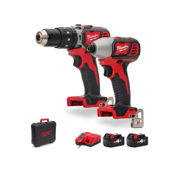 Набір акумуляторний MILWAUKEE M18 BPP2C-402C (шурупокрут/гайкокрут/2акум.18В 4Аг/зарядка/кейс) 4933443552 фото