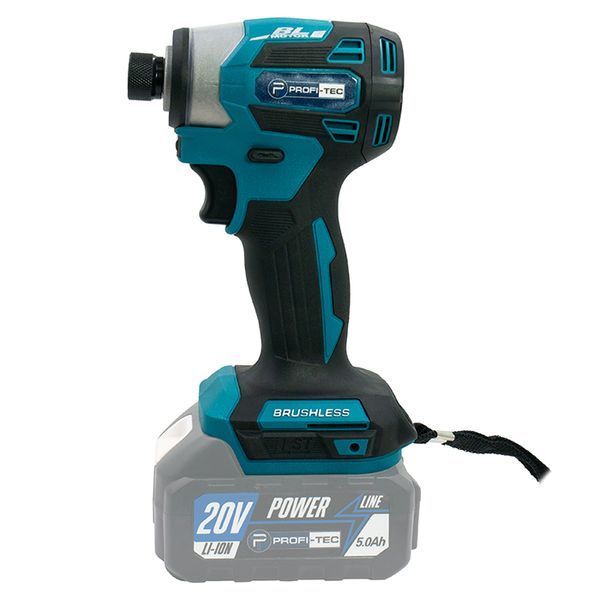 Шуруповерт аккумуляторный импульсный PROFI-TEC PID1820BL (20В/каркас/170Нм) 006107 фото